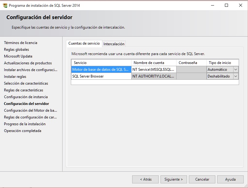 instalacin SQL Server