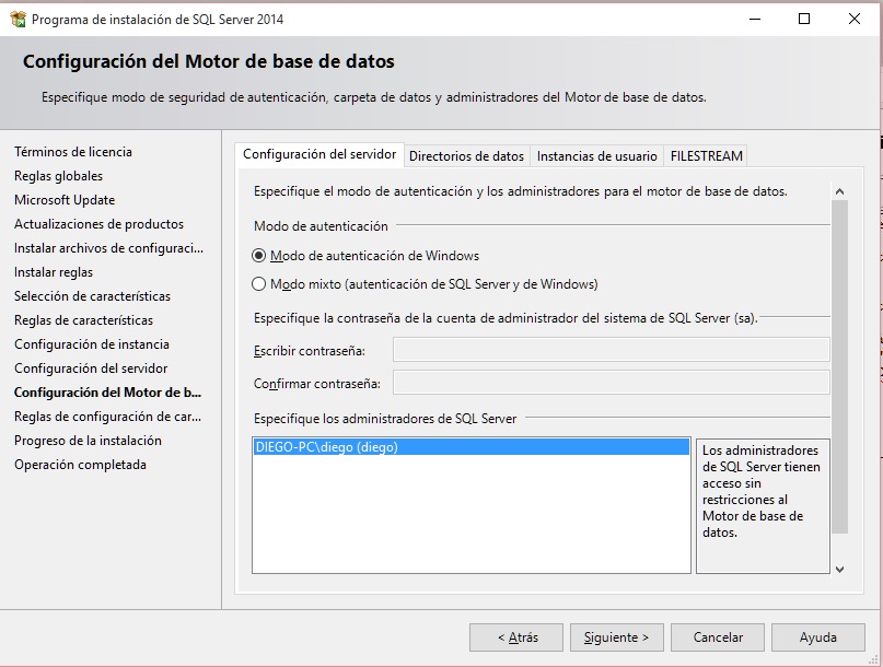 instalacin SQL Server