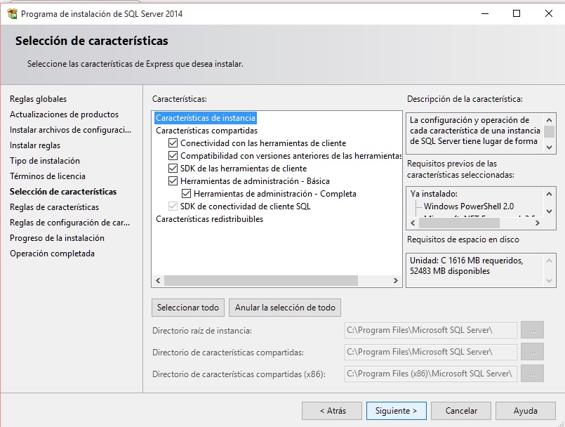 instalacin del SQL Server Management Studio