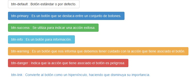 button tipos en bootstrap