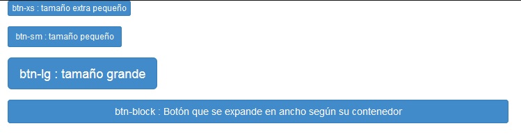 button tamaos en bootstrap