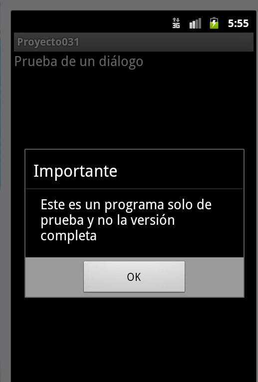 Dilogo en Android