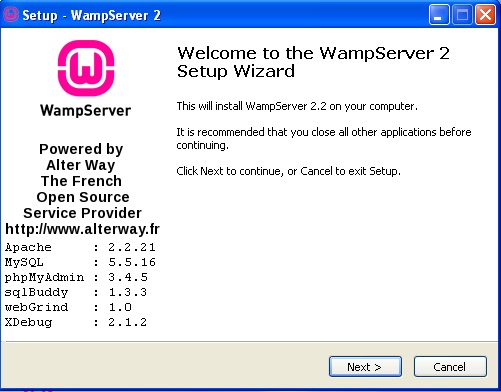 instalacin del WampServer con el MySQL