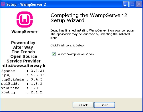 instalacin del WampServer con el MySQL