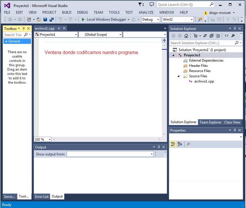 Visual Studio Community - editor de texto