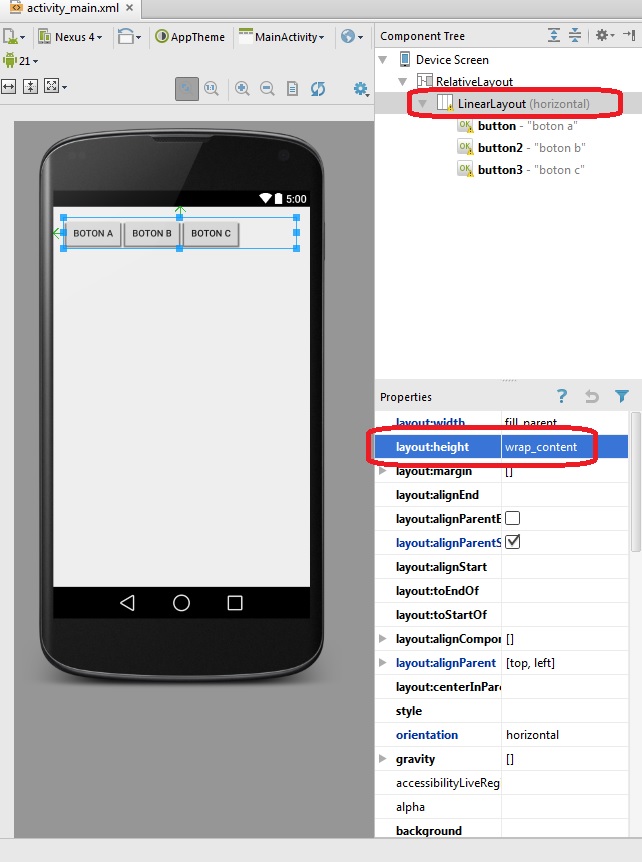 LinearLayout multiples