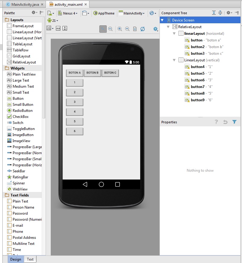 LinearLayout multiples